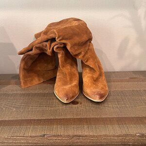 Matisse Remi Slouch Boots Brown Suede Pointed Toe